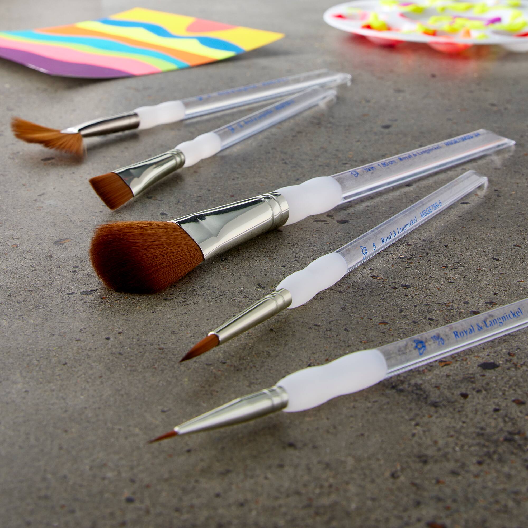 9 Pack: Royal & Langnickel® Synthetic Sable™ Mop Variety Brush Set